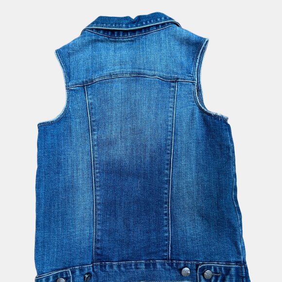 TRACTR GIRLS DENIM JEAN JACKET/VEST SLEEVELESS SIZE 10 - Picture 9 of 10